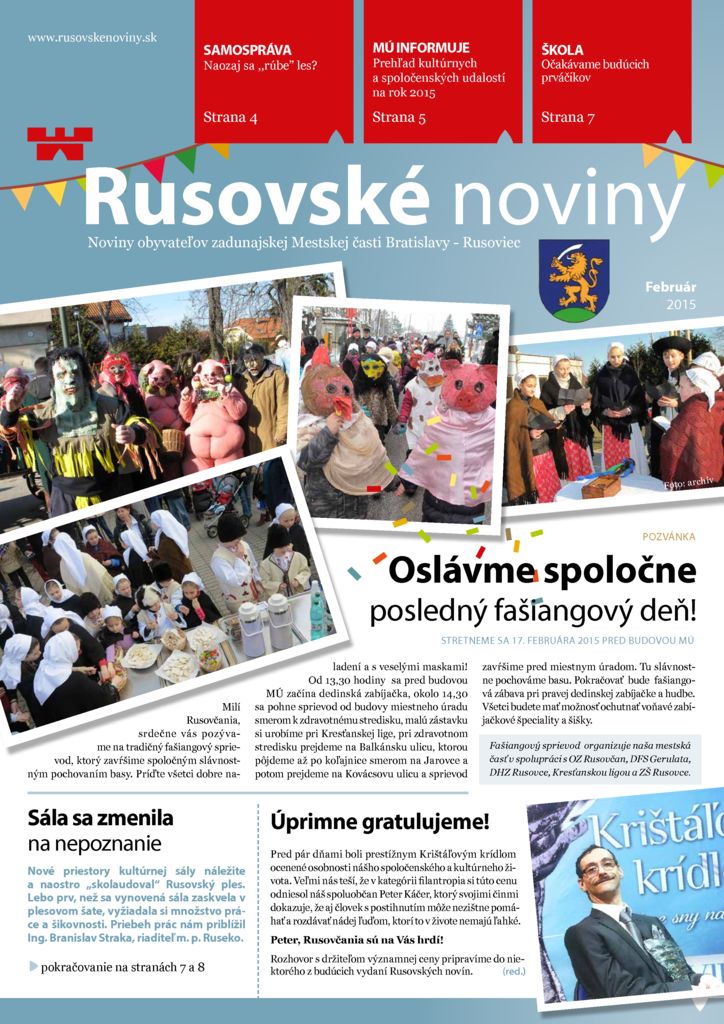 Archív Rusovských novín - Rusovské noviny